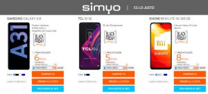 Black Friday Simyo móviles