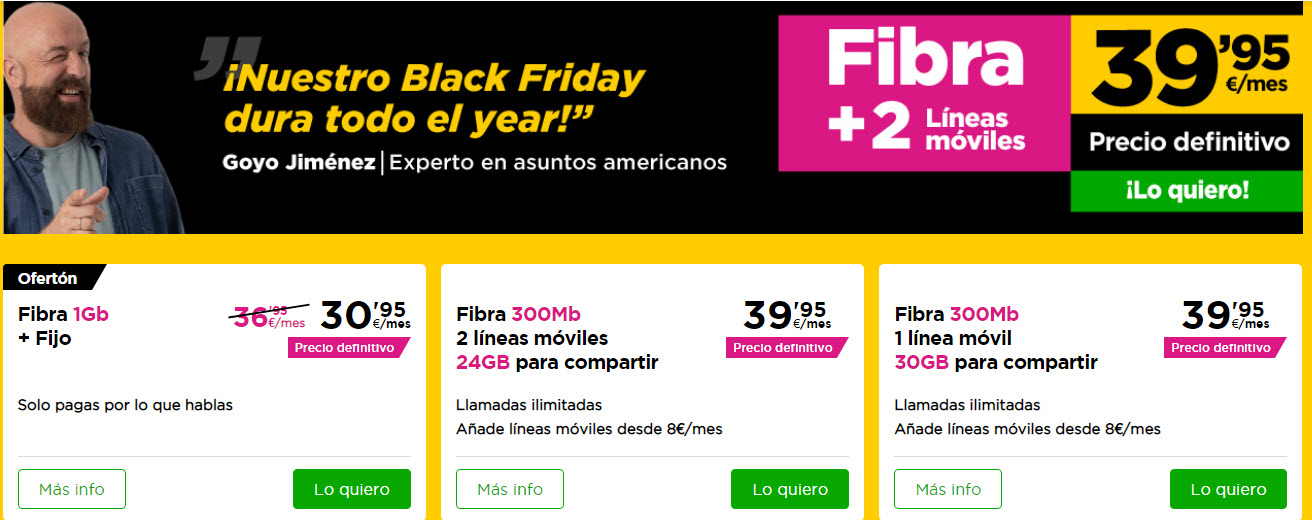 Jazztel Black Friday