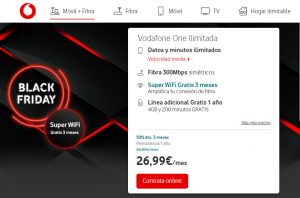 vodafone black friday fibra y movil