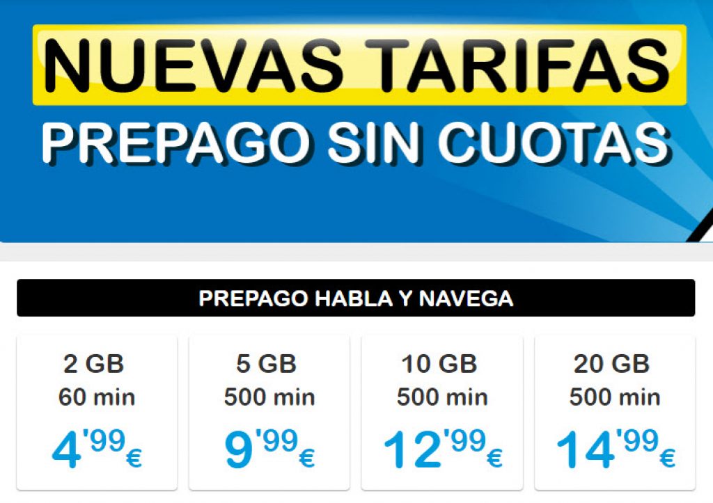 mejores tarifas moviles prepago