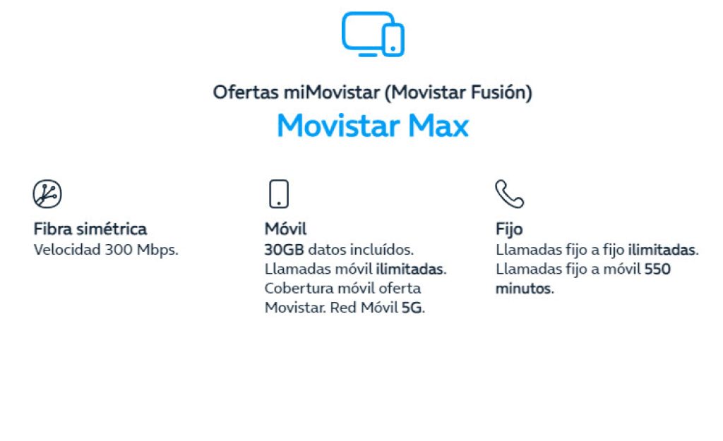 Tarifas Fibra y Móvil Movistar